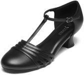 YESSA 1920s Shoes for Women Leather