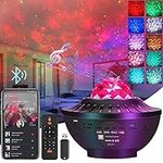 Star Projector, Galaxy Projector Light with Nebula, Ocean Wave LED Night Light for Kids, with Remote Control 21 Colors Changing Music Bluetooth Speaker Timer Baby Galaxy Lamp Sensory Lights Decoration