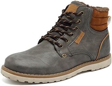 Quicksilk Denoise NY Men's Waterproof Snow Boots Hiking Boot (11 D(M) US, Dark Gray-Fur Lining)