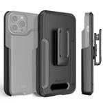 Alpatronix Holster with Belt Clip and Stand for Alpatronix iPhone 15Plus/15Pro Max/14Pro Max/13Pro Max/12Pro Max Battery Case(Battery Case Not Included),180-degree Rotating with 1 Card Wallet - Black