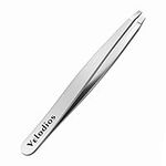 Velodios Professional Tweezers,Best Tweezers for Eyebrow, Facial Hair,Chin Hair and Ingrown Hair Removal, Premium Stainless Steel Tweezers for Women (Flat Tweezers)