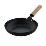 TRILONIUM Carbon Steel Skillet | 22 cms | Pre-Seasoned | Weighs 0.85 Kgs