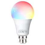 WiFi Smart Bulbs Alexa Light Bulb B22 Bayonet, Fitop Dimmable White and Colour Changing Light Bulb, 10W 1000LM=90W RGBCW LED Compatible with Alexa/Google Home/Siri, 2200K-6500K, No Hub Required 1 Pack
