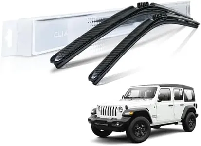 Clix Wipers - Black Wiper Blades for Jeep Wrangler - All-Weather Replacement Windshield-Wipers for All Wrangler/Unlimited Models (1997-2022) - Set of 2 Blades