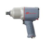 Ingersoll Rand 2145QiMAX 3/4” Drive Air Impact Wrench – Quiet Technology, 1,350 ft-lbs Powerful Reverse Torque Output, 7 Vane Motor, Steel Hammer Case, Gray