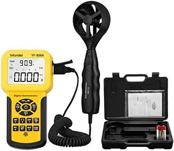 INFURIDER Handheld Digital Anemometer YF-856A Split Type Wind Speed Meter Wind Gauge for Measuring Wind Temperature Air Flow Velocity HVAC CFM with PC Software