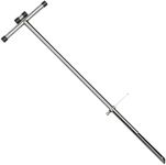 YuLuoXiang 40inch Soil Sampler Probe Stainless Steel Soil Test Kits Tubular T-Style Handle with Ejector and Foot Pedal for Soil Sampling Plant Care Garden Lawn Farm