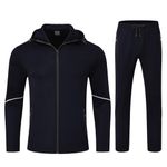 donhobo Mens Tracksuits Set Full Zip Hooded,Mens Track Suits 2 Piece,Sweatsuits for Men Jogging Tops Bottoms Casual Warm Sets Navy XXXL