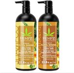 HEMPZ Shampoo & Conditioner Set - Original Floral & Banana Scent for Dry, Damaged, Color Treated Hair - Hydrating, Softening, Moisturizing Vegan Biotin for All Hair Types Duo Set - 33.8 fl oz