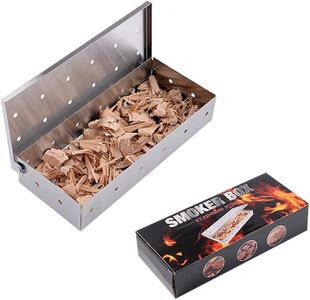 Smoker Box, Smoker Box for Gas Grill, Stainless Steel BBQ Grill Smoker Box for Smokers, Charcoal and Gas Grills