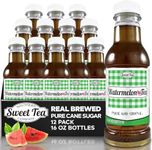 Iced Tea Waterelon, Real Brewed, Pure Cane Sugar, Caffeinated All Natural, No Artificial Flavors by Southern Sweet Tea Company 12PK
