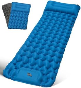 BITIWEND Sleeping Pad Ultralight Inflatable Camping Mat Self Inflating 200x68cm Built-in Foot Pump Camping Mattress Portable Air Bed Waterproof Compact 30x12cm for Backpacking, Hiking, Beach, Tent