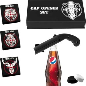 Funny Beer Bottle Opener Gun Shooter Launcher - Beer Bottle Cap Gun Unique Gifts for Men, Cool Birthday Gift Ideas for Dads, Guys, Boyfriend, Husband