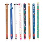 Legami Erasable Pens Bundle - Set of 7 Legami Erasable Gel Pens, Rub Out Cute Kawaii Pens for School, Office
