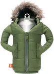 Puffin - The Pahka Parka - Insulated 12 oz Can Cooler I Beer Bottle & Soda Can Insulator, Keep Drinks and Beverages Cold - Olive Green