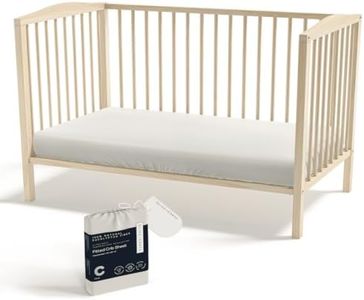 Olive + Crate Crib Sheets Luxury Eucalyptus Tencel, Naturally Pure Ultra Soft and Breathable, Boys and Girls, Baby and Toddler, Deep Pockets, Oatmeal (52 x 28)
