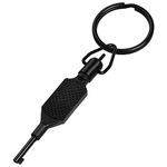 JOTOVO New Version- Flat Knurled Swivel Key Fits for Standard Series Handcuff, Universal Hand Cuffs Key with Detachable Keyring, Black