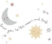 Bedtime Originals Little Star Celestial Moon & Stars Wall Decal/Stickers