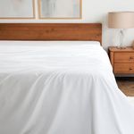 Mellanni Flat Sheet King White - Brushed Microfiber 1800 Bedding Top Sheet - Wrinkle, Fade, Stain Resistant - Ultra Soft - Hypoallergenic (King, White)