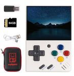 MIYOO Mini V4 Handheld Game Console with Hard Case, 2.8 Inch IPS Screen Retro Linux System Rechargeable 2000mah Battery Portable Retro Game Console with 64GB Card & 6000+ Games