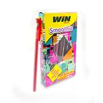 WIN Smoothie Ball Pens | 80 Red Ink Pens | Lightweight and Colourful Sparkle Body Design | 0.7 mm Tip | Use and Throw Pens | For One Time Use | Ideal for School Office & Business | Stick Pens Set