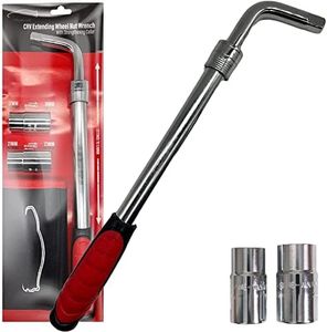 Xtremeauto Heavy Duty Car Wheel Wrench - Wheel Brace for Car, Telescopic Lug Nut Tyre Wrench, Reversable 17mm, 19mm, 21mm & 23mm Sockets to Suit All Cars Nuts, Wheel Nut Wrench with Carry Bag