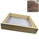 WYCCC Soil Sifter for Garden, Soil Screen Wood Dirt Sifter Hand Held Cedar Garden Sifter for sifting soil, dirt, peat moss and more