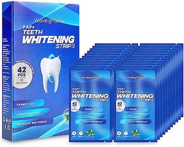 Whitening strips, Teeth whitening Strips, Teeth whitening,42 Upgraded Sensitivity Free Teeth Whitening Strips, Peroxide Free, 21 Treatments for Teeth whitening, Professional and Safe White Strips