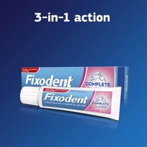 Fixodent Complete Denture Adhesive Cream, Original Mint, 4x40g Saving Pack