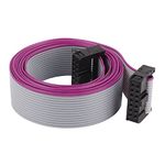 uxcell 2.54mm Pitch 14Pin 14 Wire F/F IDC Connector Flat Ribbon Cable 118cm