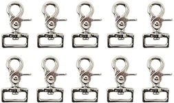 PRORIDER Hardware 25 Pcs 1" Trigger Snaps Swivel Clip Round Eye Steel Alloy 40374