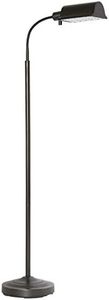 daylight24 Natural Daylight Battery Operated Cordless Floor Lamp, Black Antique Brass