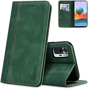 AKABEILA Case for Xiaomi Redmi Note 11 Pro 4G 5G/11E Pro/11 Pro+ 5G India Premium Leather Flip Wallet Folio Case with Magnetic Closure Kickstand Card Slots Green