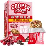 Cooper Street Granola Bakes - Chewy Breakfast Granola Bars with Chia, Flax, Buckwheat and Oats in Delicious Chocolate Cherry Flavor | Individually Wrapped Breakfast Snack Cookies | 12 oz | 1 Pack
