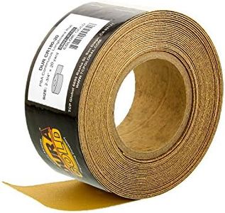 Dura-Gold Premium 180 Grit Gold PSA Longboard Sandpaper 20 Yard Long Continuous Roll, 2-3/4" Wide - Self Adhesive Stickyback Sandpaper for Automotive, Woodworking Air File Sanders, Hand Sanding Blocks