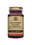 Solgar Megasorb Vitamin B-Complex Tablets - Pack of 100 - Supports Mental Performance - Premotes a Reduction in Tiredness and Fatigue - Vegan, Gluten Free and Kosher