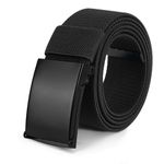 flintronic Belts for Men,Work Belts for Men, Canvas Web Belt for Men, Adjustable Fabric Nylon Belt with Flip-Top Solid Military Buckle, Quick Release Metal Buckle Belt, Lightweight Breathable, 125cm