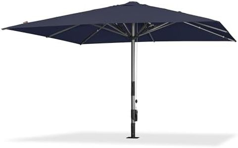 PURPLE LEAF Umbrella 13' x 13' Commercial Business Semi Auto Lift, Navy
