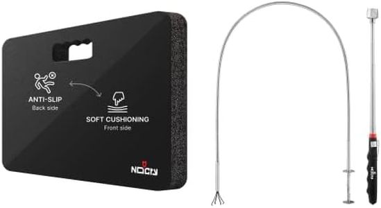 NoCry Premium Memory Foam Kneeling Pad with Non-Slip Technology; Extra Thick Gardening Knee Mat & Pickup Tool Set: Includes Flexible 36in Claw Grabber and Telescoping Magnetic Pickup Tool