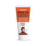 Elemnt Brown Zinc Sunscreen Spf 50 Zinc Suncream,Broad Spectrum Pa+++ With Aloe Vera For Dry Skin Formulated For Heavy Sun Exposure Water Resistant Sunscreen For Cricketers & Sports|Men & Women 25 Gm