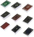 eMagTech 27Pcs 1:12 Scale Miniatures Dollhouse Books Vintage Miniature Books Notebook Model Dollhouse Decorative Accessories for Study Room Bedroom Library