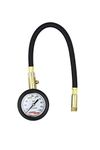 Accu-gage by Milton Dial Tire Pressure Gauge with Straight Air Chuck and 11 in. Braided Hose - ANSI Certified for Motorcycle/Car/Truck Tires (0-100 PSI)