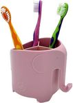 The Original Canette Elephant Toothbrush Holder - Cute Organizer for Your Bathroom! Perfect Toothbrush Holder for Children, Helps Kids Love Brushing Teeth! (Pink)