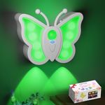 LOFTEK Butterfly Night Light for Kids - Motion Sensor Rechargeable LED Night Light, Color Changing Nightlight with Magnetic Stick-on Wall, Home Decor for Christmas, Bathroom. Hallway, Bedroom, White