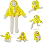 Plush Banana Man Toys,Weird Banana Stuffed Animals Doll with Magnet,Funny Changeable Plush Pillow Decompression Toy Gifts for Boys Girls Birthday Party Christmas (Yellow)