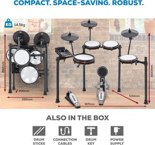 Alesis Nitro Max Electronic Drum Kit – Mesh Pads, Complete Set