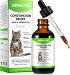 Cat Constipation Relief Drops 60ml | Cat Laxative Constipation Relief | 100% Natural Cat Laxative with 6 Probiotics | Cat Stool Softener | Promotes Digestive Health | Chicken Flavour
