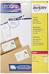 Avery Self Adhesive Address Mailing Labels, Laser Printers, 14 Labels Per A4 Sheet, 140 Labels, UltraGrip (L7163), White