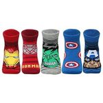 Supersox Ankle Disney Avenger Socks for Kids, Made with Breathable, Anti Odour & Moisture Absorbent Combed Cotton with a Extra Durable Welt, Ideal For All Day Wear (Pack Of 5)