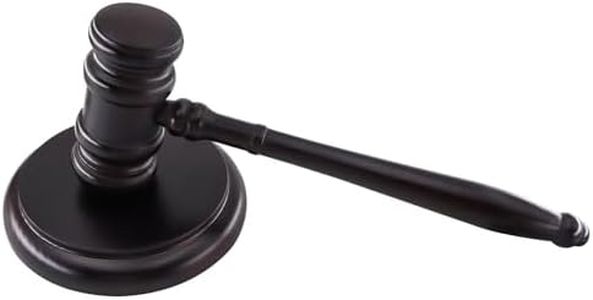 BEASAFY Marteau Juge Bois, Marteau et Bloc en Bois pour Juge, Marteau de Juge et Bloc de Résonance en Bois de Qualité Supérieure, pour Aux Juges, Avocats, Enchères, Conférences (Marron)